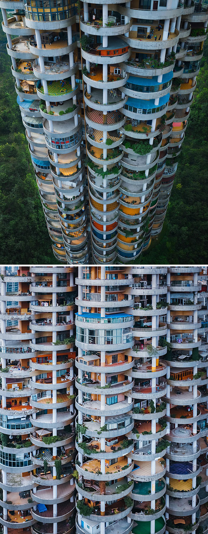 balcons à Guiyang, en Chine