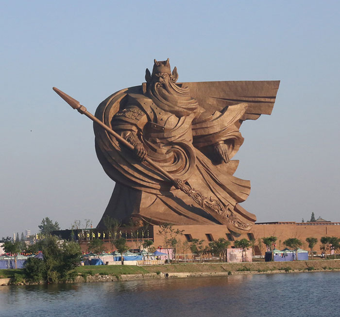Guerrier Dieu Guan Hu Statue, Jingzhou, Chine
