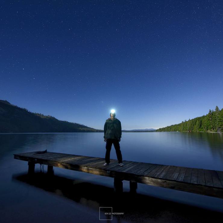 Une nuit froide à Lake Tahoe, en Californie.